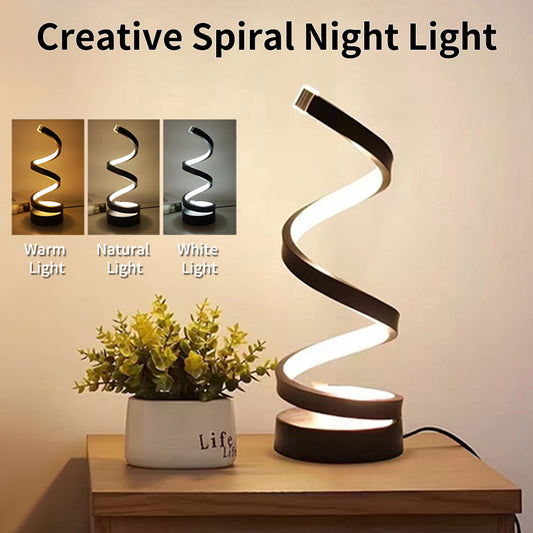 Creative Spiral LED Night Light Dimmable 3 Colors